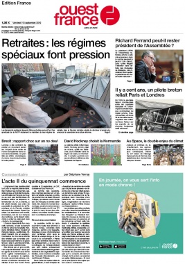 Ouest-France édition France N°20190913 du 13 septembre 2019 à télécharger sur iPad