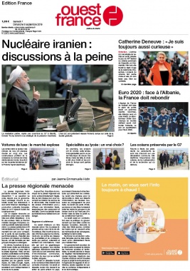 Ouest-France édition France N°20190907 du 07 septembre 2019 à télécharger sur iPad