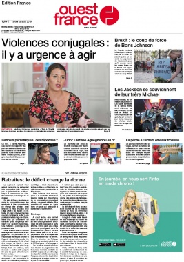 Ouest-France édition France N°20190829 du 29 août 2019 à télécharger sur iPad