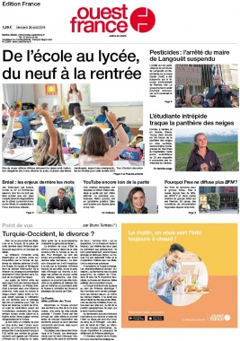 Ouest-France édition France N°20190828 du 28 août 2019 à télécharger sur iPad
