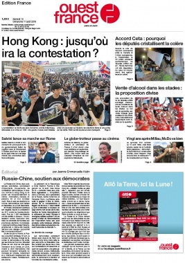 Ouest-France édition France N°20190810 du 10 août 2019 à télécharger sur iPad