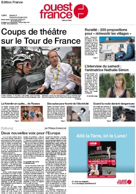Ouest-France édition France N°20190728 du 28 juillet 2019 à télécharger sur iPad