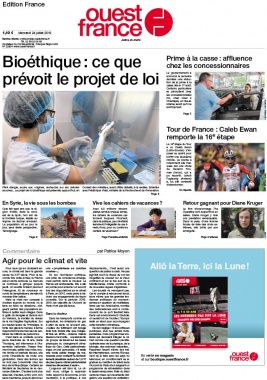 Ouest-France édition France N°20190724 du 24 juillet 2019 à télécharger sur iPad