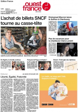 Ouest-France édition France N°20190714 du 14 juillet 2019 à télécharger sur iPad