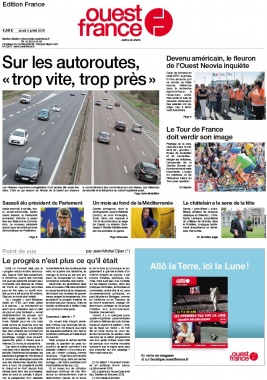 Ouest-France édition France N°20190705 du 05 juillet 2019 à télécharger sur iPad