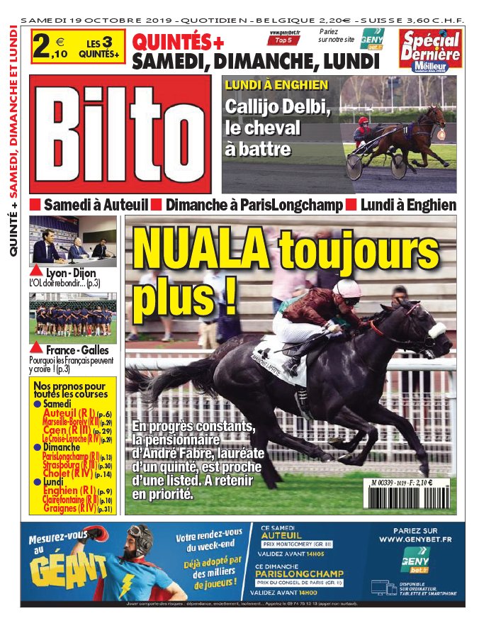 Bilto 19 octobre 2019 Abonnement Bilto Pas Cher avec le BOUQUET ePresse.fr