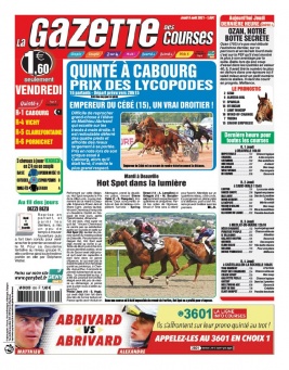 La Gazette des Courses 05 août 2021 Abonnement La Gazette des Courses