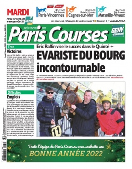 Paris Courses N°20220103 du 03 janvier 2022 à télécharger sur iPad