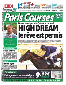 Paris Courses N°20210901 du 01 septembre 2021 à télécharger sur iPad
