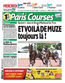 Paris Courses N°20200922 du 22 septembre 2020 à télécharger sur iPad