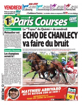 Paris Courses N°20200827 du 27 août 2020 à télécharger sur iPad