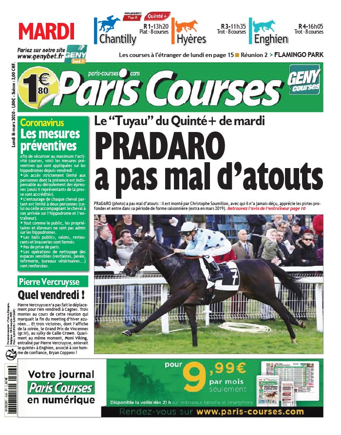 Paris Courses 16 mars 2020 Abonnement Paris Courses Pas Cher