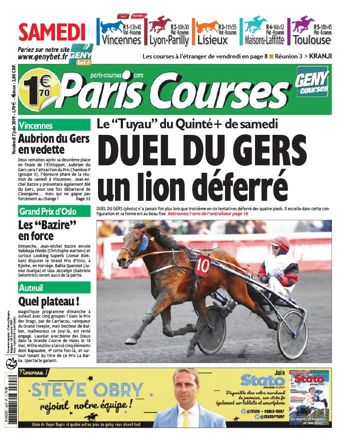 Paris Courses 07 juin 2019 Abonnement Paris Courses Pas Cher avec le BOUQUET ePresse.fr
