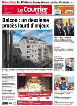 Lisez Le Courrier de L'Ouest - Angers du 25 septembre 2023 sur ePresse.fr