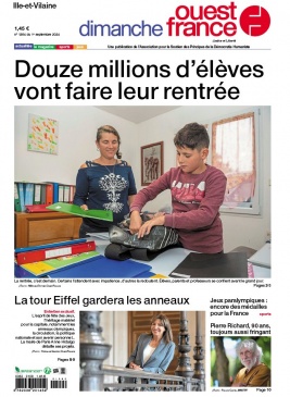 Lisez Dimanche Ouest-France - Ille-et-Vilaine du 01 septembre 2024 sur ePresse.fr