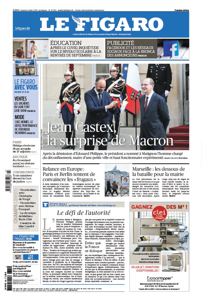 Le Figaro 04 juillet 2020 Abonnement Le Figaro avec ePresse.fr