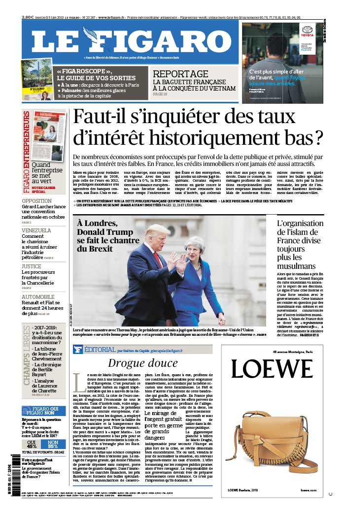 Le Figaro 05 juin 2019 Le Figaro N°23267 du 05 juin 2019 à télécharger sur iPad