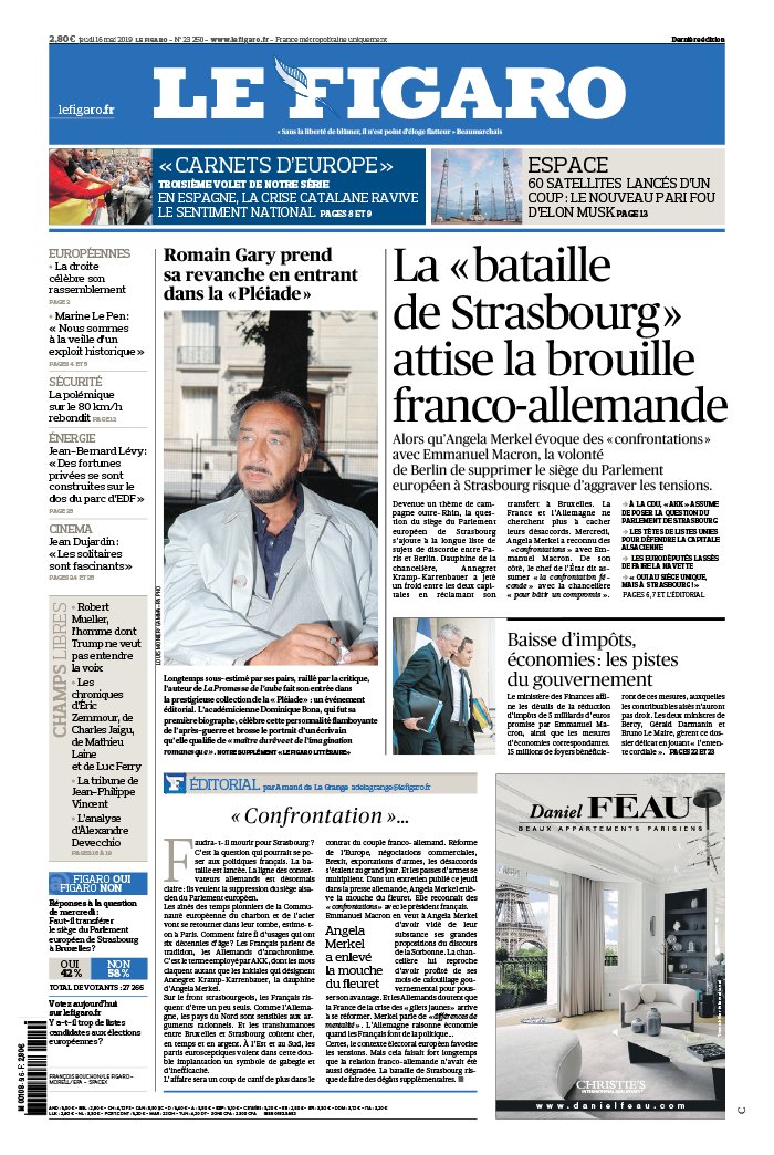 Le Figaro N°23250 Du 16 Mai 2019 à Télécharger Sur IPad