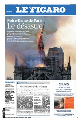 Le Figaro 16 avril 2019 Le Figaro N°23225 du 16 avril 2019 à télécharger sur iPad