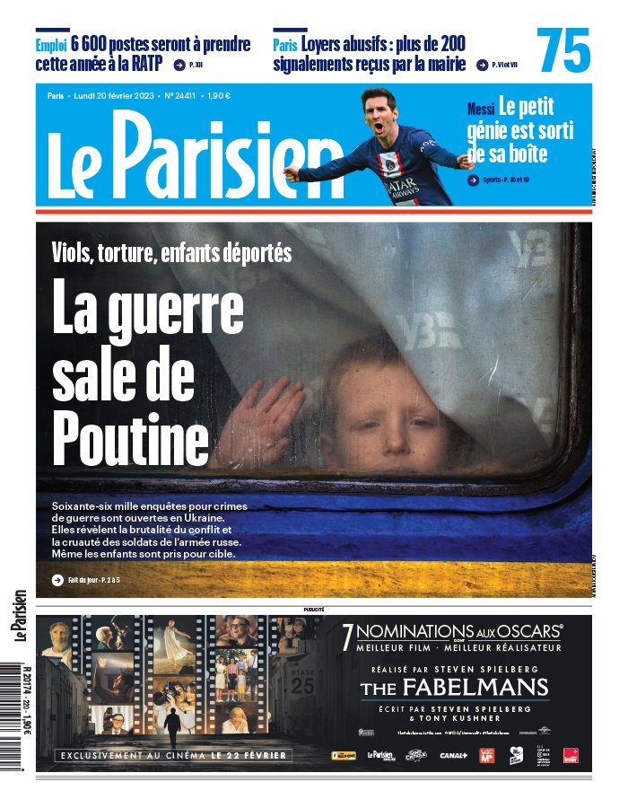 Le Parisien N°20230220 du 20 février 2023 à télécharger sur iPad