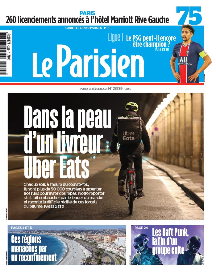 Le Parisien 23 février 2021 Le Parisien N°20210223 du 23 février 2021 à télécharger sur iPad