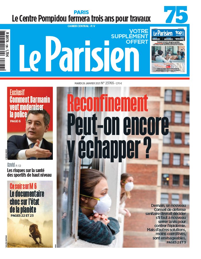 Le Parisien 26 janvier 2021 Le Parisien N°20210126 du 26 janvier 2021 à télécharger sur iPad