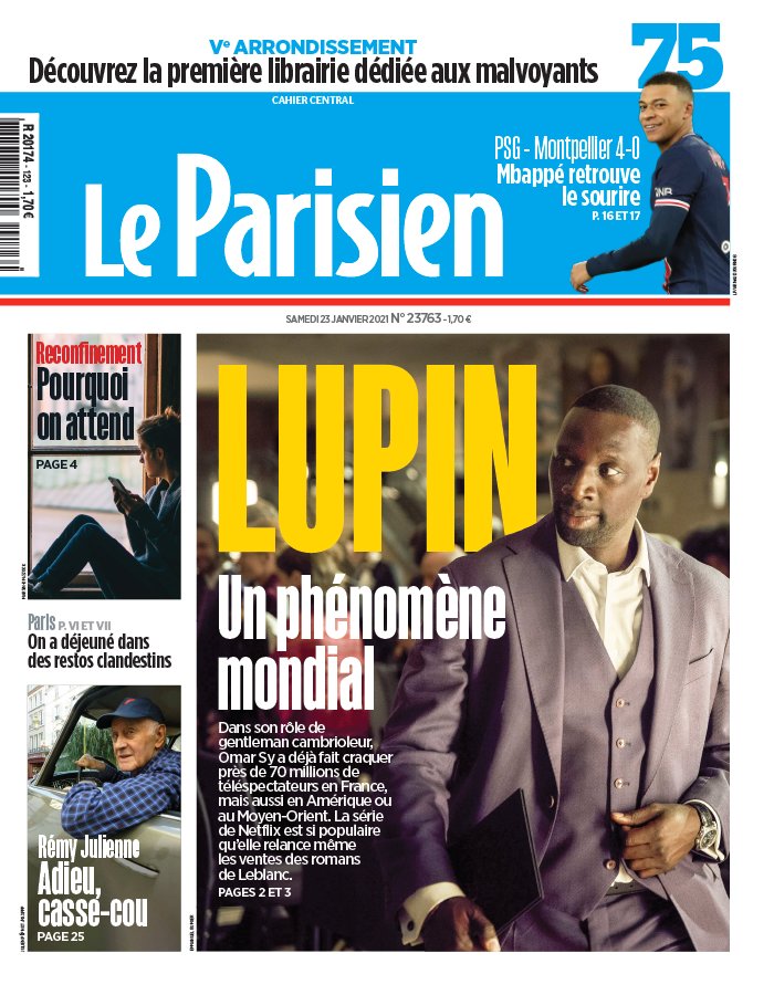 Le Parisien 23 janvier 2021 Le Parisien N°20210123 du 23 janvier 2021 à télécharger sur iPad