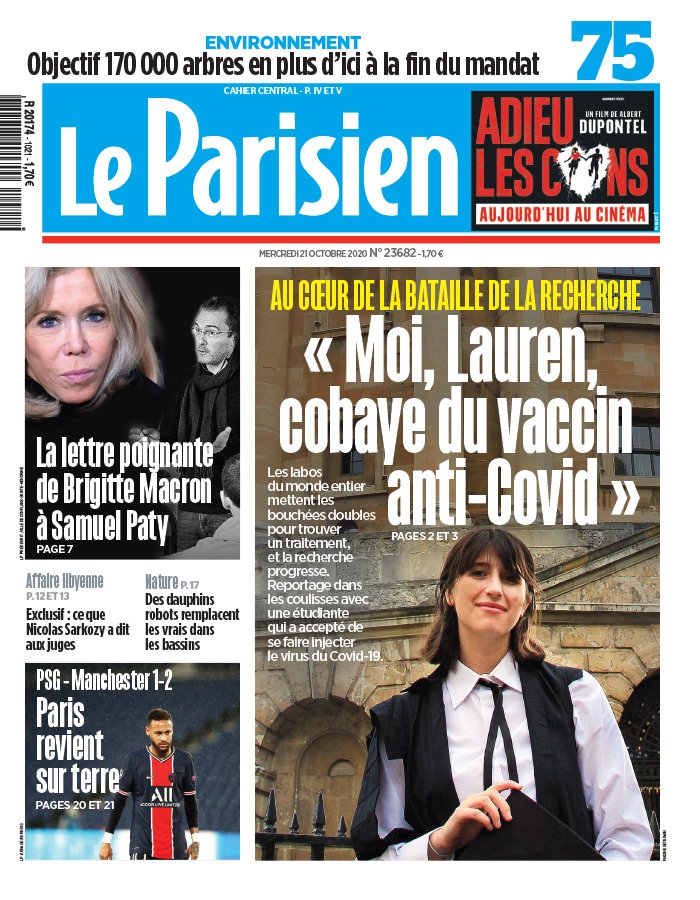 Le Parisien 21 octobre 2020 Le Parisien N°20201021 du 21 octobre 2020 à télécharger sur iPad