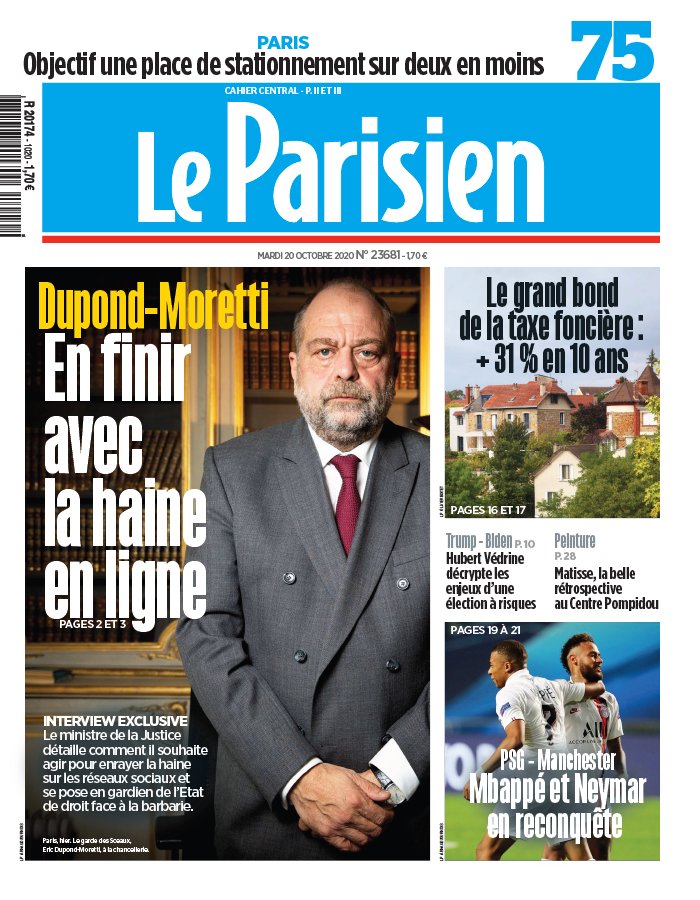 Le Parisien 20 octobre 2020 Le Parisien N°20201020 du 20 octobre 2020 à télécharger sur iPad