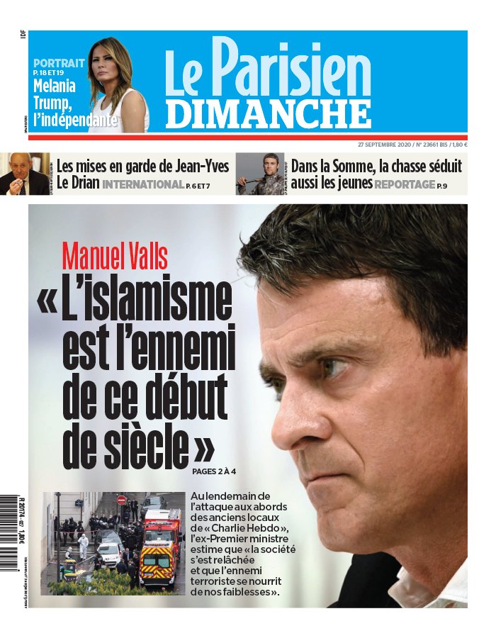 Le Parisien 27 septembre 2020 Le Parisien N°20200927 du 27 septembre 2020 à télécharger sur iPad