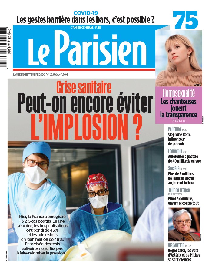 Le Parisien 19 septembre 2020 Le Parisien N°20200919 du 19 septembre 2020 à télécharger sur iPad