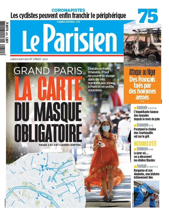 Le Parisien 10 août 2020 Abonnement Le Parisien Pas Cher avec le BOUQUET INFO ePresse.fr