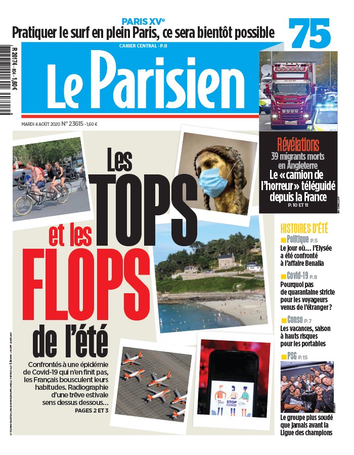 Le Parisien 04 août 2020 Le Parisien N°20200804 du 04 août 2020 à télécharger sur iPad