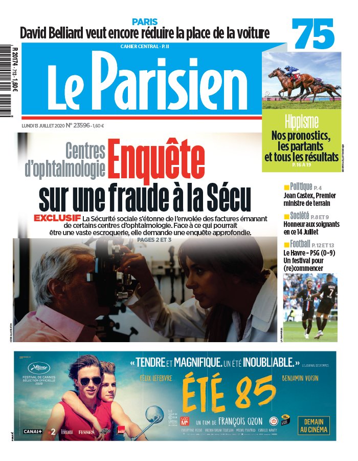 Le Parisien 13 juillet 2020 Le Parisien N°20200713 du 13 juillet 2020 à télécharger sur iPad