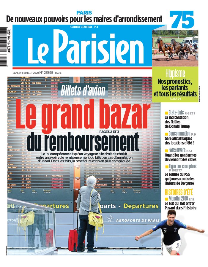 Le Parisien 11 juillet 2020 Abonnement Le Parisien Pas Cher avec le BOUQUET INFO ePresse.fr