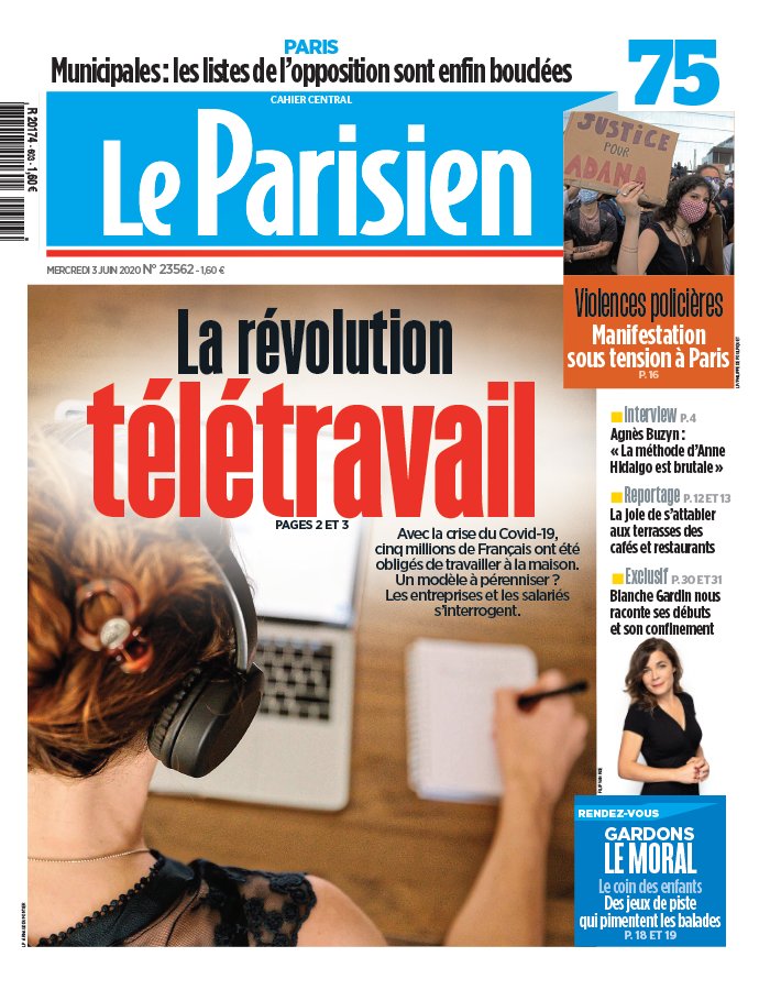 Le Parisien 03 juin 2020 Le Parisien N°20200603 du 03 juin 2020 à télécharger sur iPad