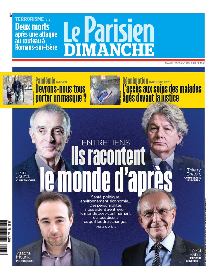 Le Parisien 05 avril 2020 Abonnement Le Parisien Pas Cher avec le BOUQUET INFO ePresse.fr