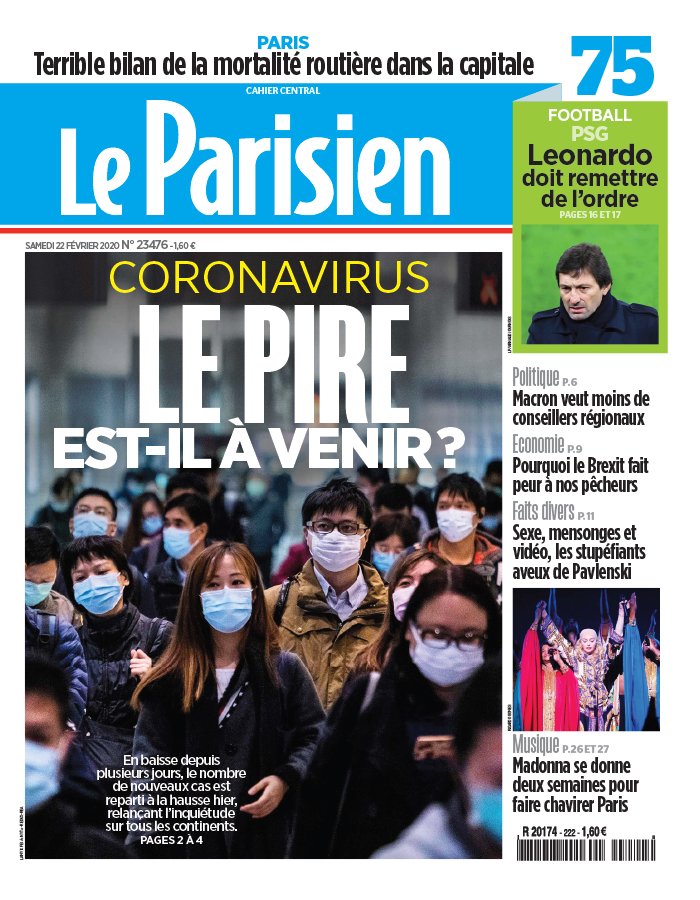 Le Parisien 22 février 2020 Le Parisien N°20200222 du 22 février 2020 à télécharger sur iPad