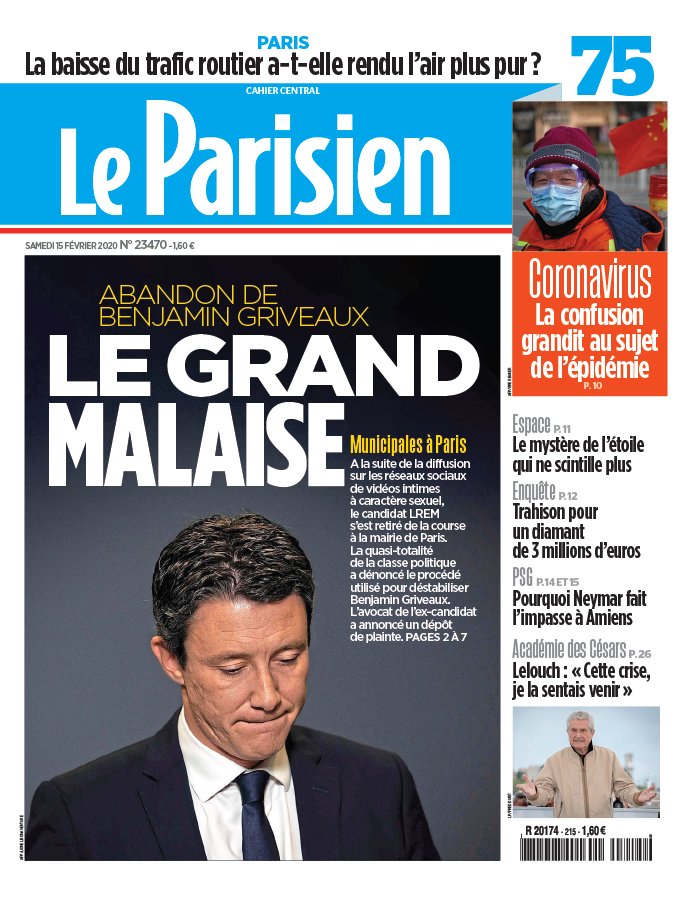 Le Parisien 15 février 2020 Le Parisien N°20200215 du 15 février 2020 à télécharger sur iPad