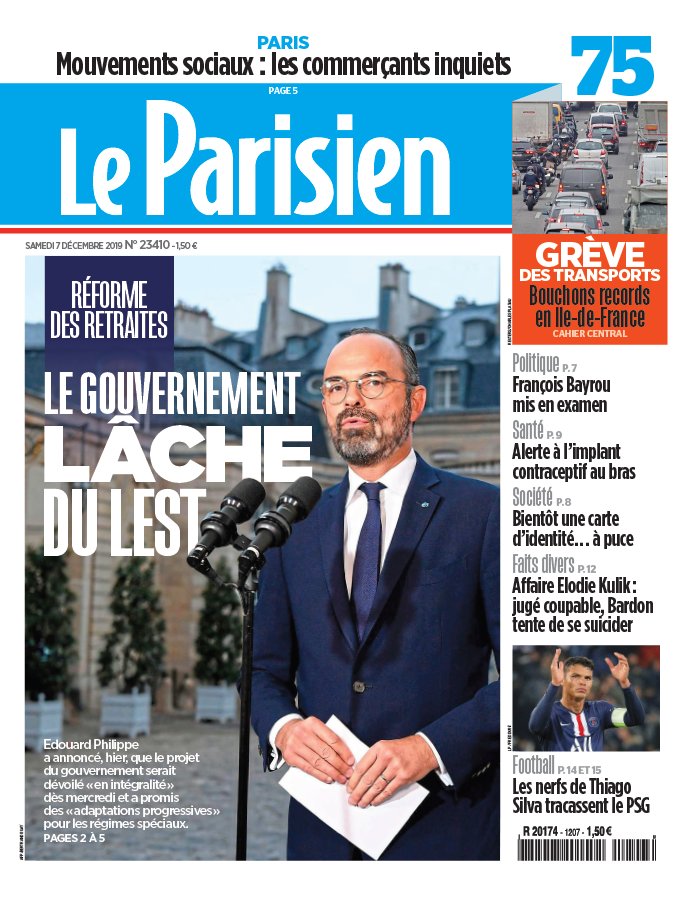 Le Parisien 07 décembre 2019 Abonnement Le Parisien Pas Cher avec le BOUQUET INFO ePresse.fr