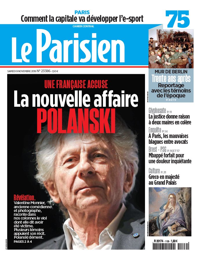 Le Parisien 09 novembre 2019 Le Parisien N°20191109 du 09 novembre 2019 à télécharger sur iPad