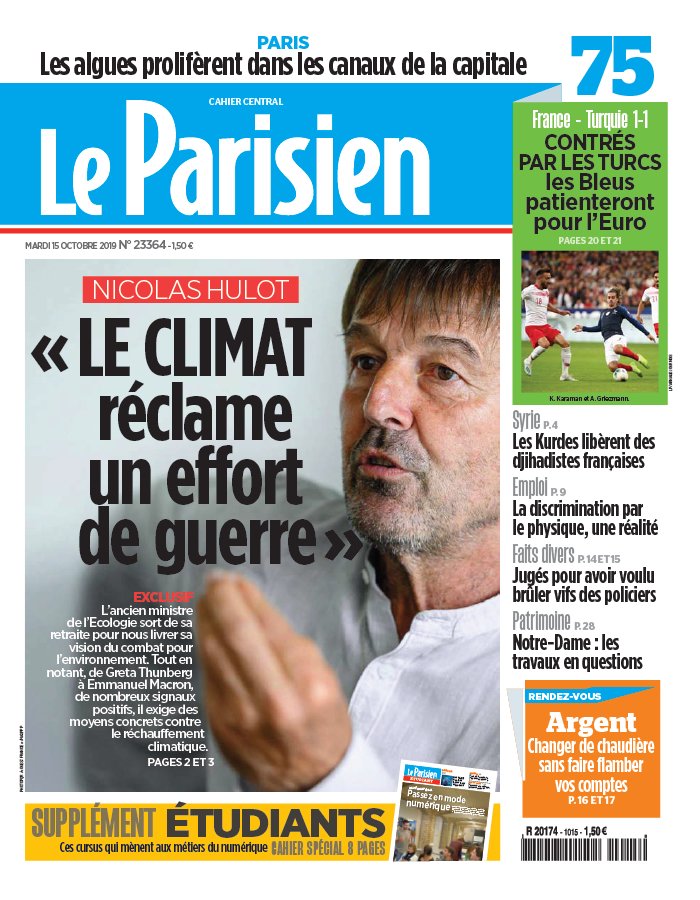 Le Parisien 15 octobre 2019 Abonnement Le Parisien Pas Cher avec le BOUQUET INFO ePresse.fr