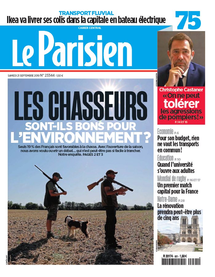 Le Parisien 21 septembre 2019 Abonnement Le Parisien Pas Cher avec le BOUQUET INFO ePresse.fr
