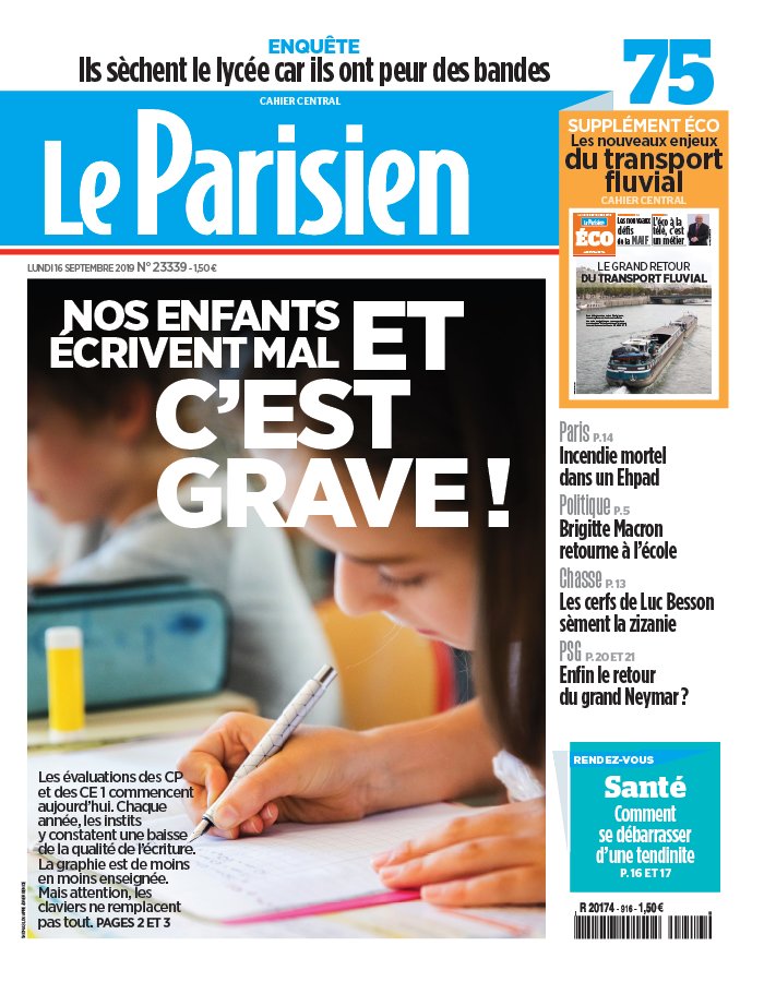 Le Parisien 16 septembre 2019 Abonnement Le Parisien Pas Cher avec le BOUQUET INFO ePresse.fr