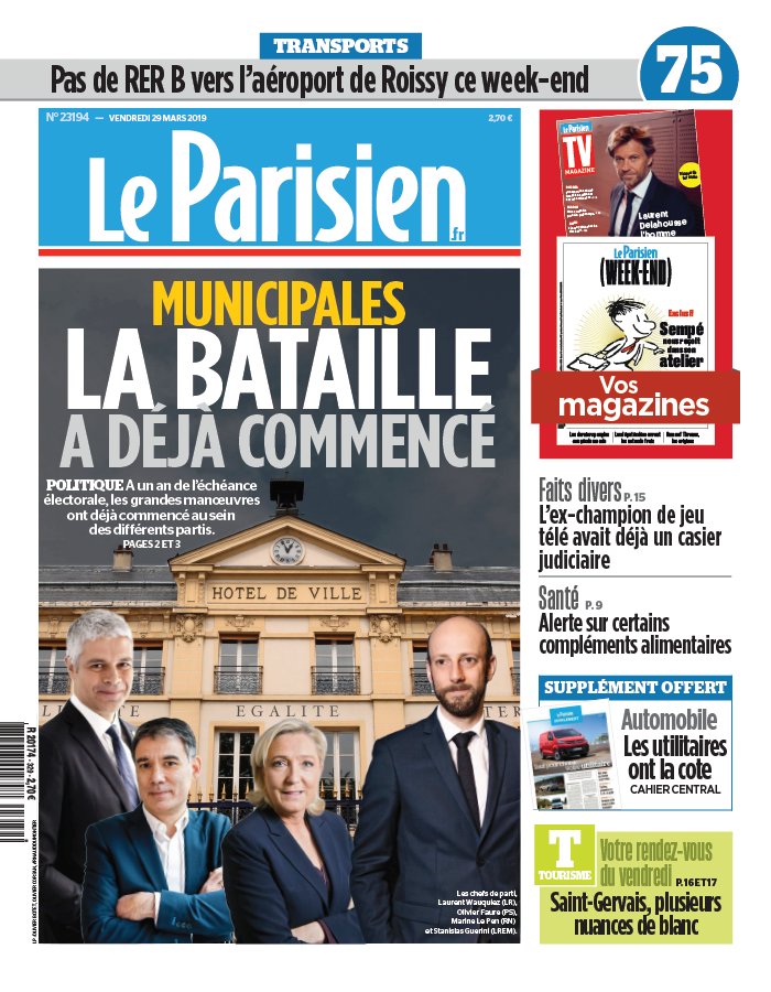 Le Parisien N°20190329 du 29 mars 2019 à télécharger sur iPad