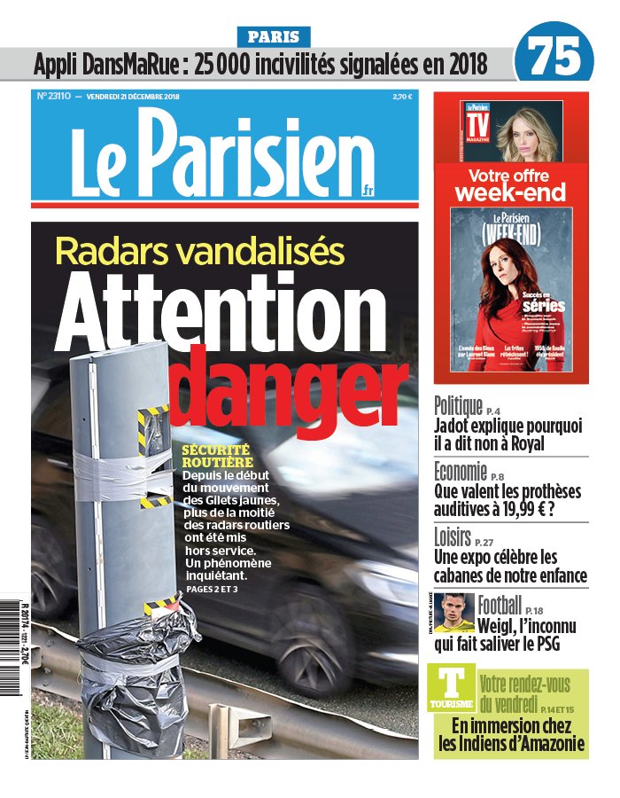 Le Parisien N°20181221 du 21 décembre 2018 à télécharger sur iPad