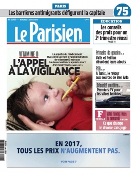 Le Parisien N°20170104 du 04 janvier 2017 à télécharger sur iPad
