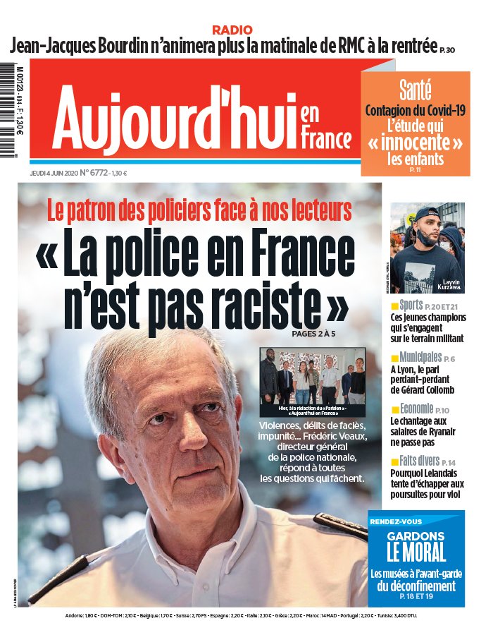 Aujourd'hui en France 04 juin 2020 Abonnement Aujourd’hui en France ePresse.fr