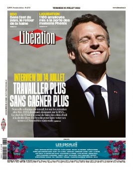 Libération N°12773 du 15 juillet 2022 à télécharger sur iPad