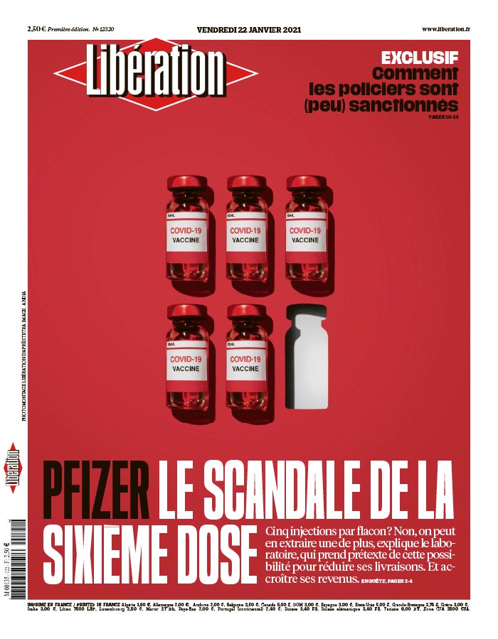 Libération 22 janvier 2021 Libération N°12320 du 22 janvier 2021 à télécharger sur iPad